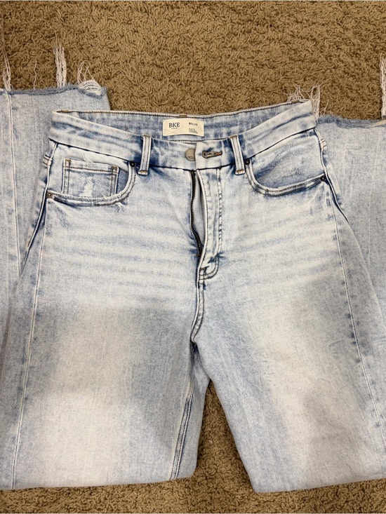 BKE Denim - BKE Billie Horseshoe Stretch Jeans in Light Blue